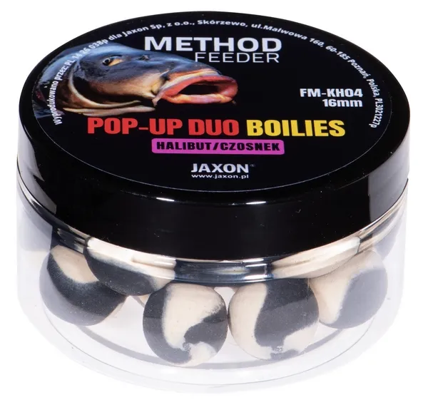 NextFish - Horgász webshop és horgászbolt - JAXON POP-UP DUO-BOILIES METHOD FEEDER HALIBUT/GARLIC 40g 16mm