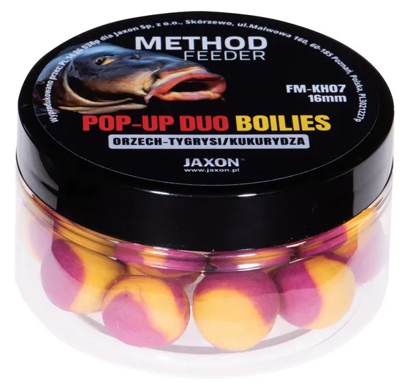 NextFish - Horgász webshop és horgászbolt - JAXON POP-UP DUO-BOILIES METHOD FEEDER TIGERNUTS/SWEATCORN 40g 16mm