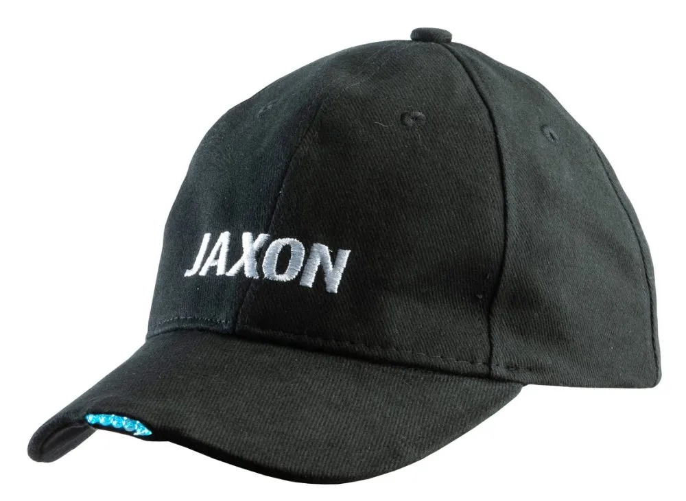 NextFish - Horgász webshop és horgászbolt - JAXON CAP WITH FLASHLIGHT - BLACK 5 led 2xCR2032 INCLUDED baseball sapka