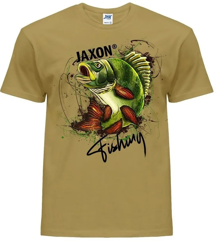 NextFish - Horgász webshop és horgászbolt - JAXON T-SHIRT BEIGE - PERCH XL póló