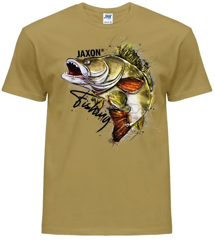 NextFish - Horgász webshop és horgászbolt - JAXON T-SHIRT BEIGE - ZANDER L póló