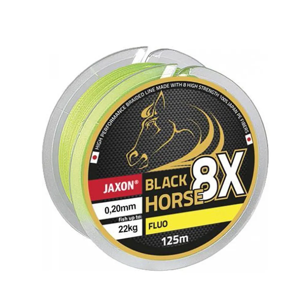 NextFish - Horgász webshop és horgászbolt - JAXON BLACK HORSE 8X FLUO BRAIDED LINE 0,08mm 125m