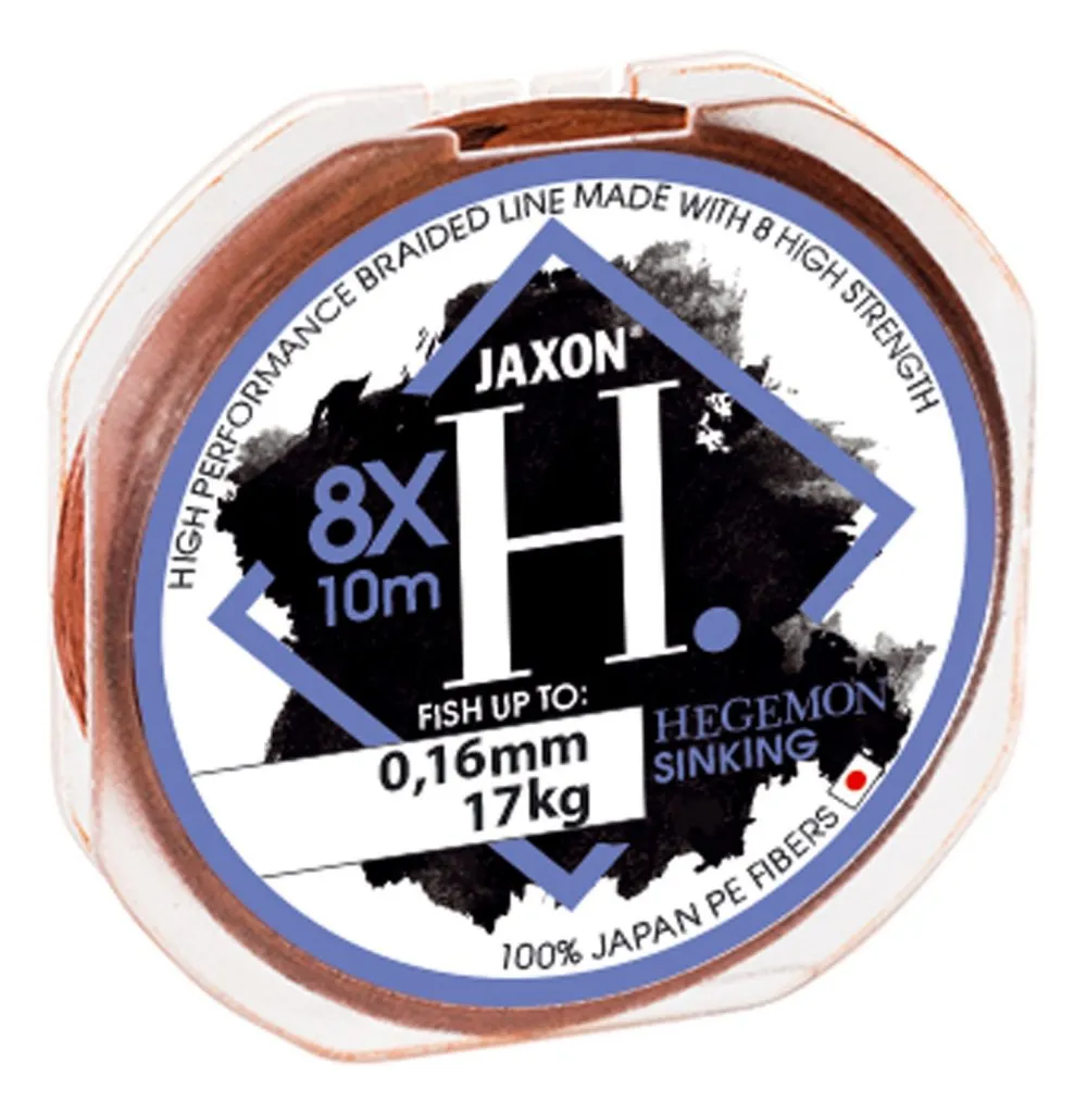 NextFish - Horgász webshop és horgászbolt - JAXON HEGEMON 8X SINKING BRAIDED LINE 0,16mm 10m