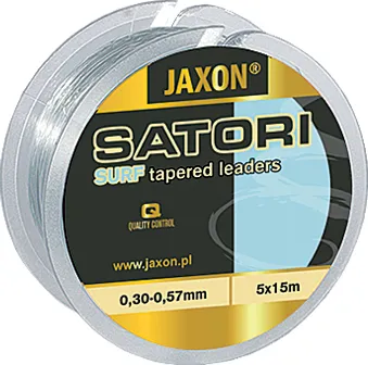 NextFish - Horgász webshop és horgászbolt - JAXON SATORI SURF TAPERED LEADERS 0,28-0,55mm 5x15m