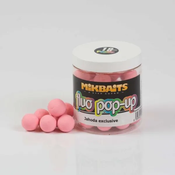 NextFish - Horgász webshop és horgászbolt - MIKBAITS FLUO POP-UP BOJLI –JAHODA EXLUSIVE- EPER 14 mm