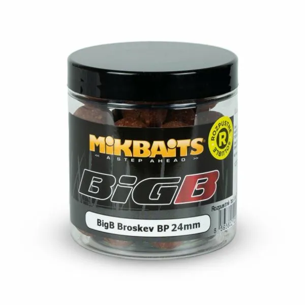 NextFish - Horgász webshop és horgászbolt - LEGENDs BIGB – ŐSZIBARACK-FEKETE BORS – BROSKEV-BLACK PEPPER  – OLDÓDÓ  BOJLI 250 ml  24 mm