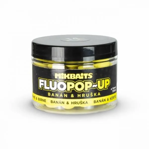 NextFish - Horgász webshop és horgászbolt - MIKBAITS POP-UP FLUO BOJLI 150ml - BANÁN KÖRTE 14mm