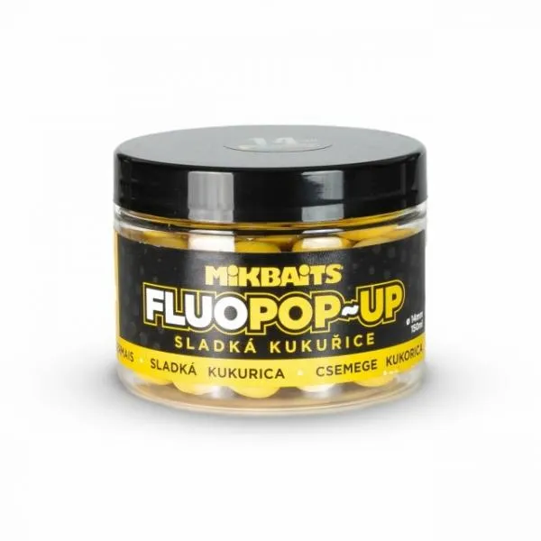 NextFish - Horgász webshop és horgászbolt - MIKBAITS POP-UP FLUO BOJLI 150ml - ÉDES KUKORICA 14mm