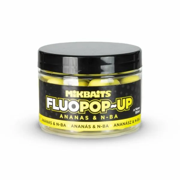 NextFish - Horgász webshop és horgászbolt - MIKBAITS POP-UP FLUO BOJLI 150ml - ANANÁSZ VAJSAV 14mm