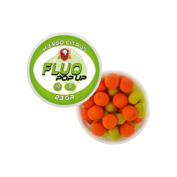 NextFish - Horgász webshop és horgászbolt - MBAITS Fluo Pop Up 8-10mm 23gr Mangó Citrus