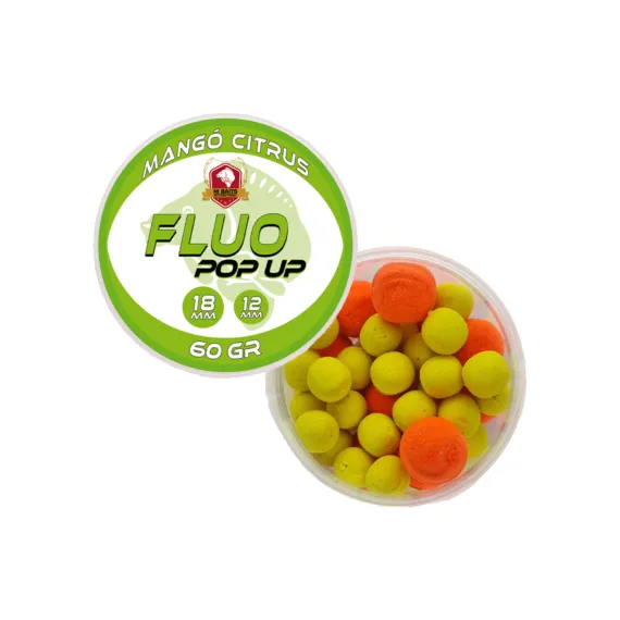 NextFish - Horgász webshop és horgászbolt - MBAITS Fluo Pop Up 12-18mm 60gr Mangó Citrus