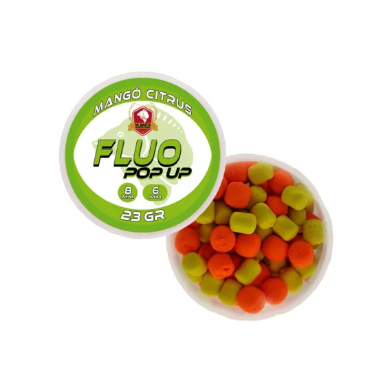 NextFish - Horgász webshop és horgászbolt - MBAITS Fluo Pop Up 6-8mm 23gr Mangó Citrus