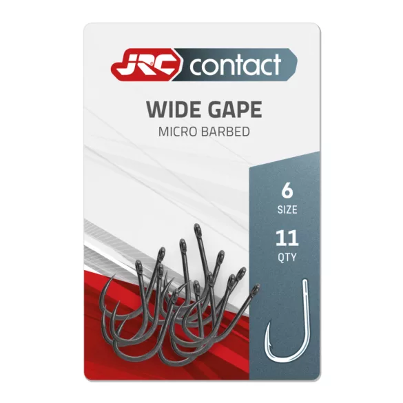 NextFish - Horgász webshop és horgászbolt - JRC Wide Gape Carp Hooks size 6 - 11db pontyozó horog