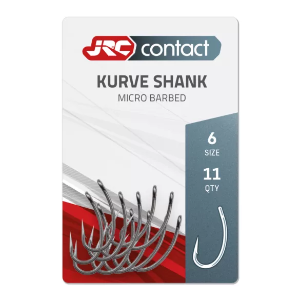 NextFish - Horgász webshop és horgászbolt - JRC Kurve Shank Carp Hooks size 6 - 11db pontyozó horog