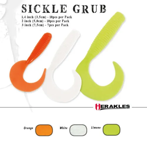 NextFish - Horgász webshop és horgászbolt - Sickle Grub 7.5 cm (Orange)