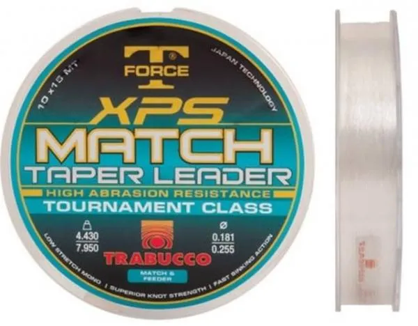 NextFish - Horgász webshop és horgászbolt - Trabucco TF XPS MATCH TAPER LEADER 10db 15m 018/025, monofil távdobó előke