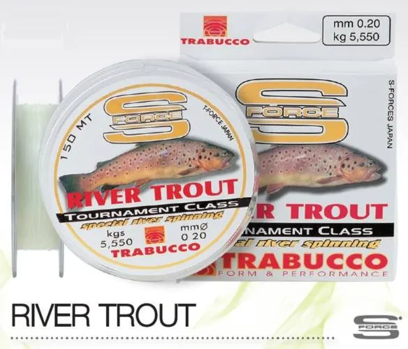 NextFish - Horgász webshop és horgászbolt - TRABUCCO S-FORCE SPIN-RIVER  TROUT monofil zsinór 150m 0,16,