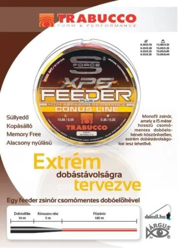 NextFish - Horgász webshop és horgászbolt - TRABUCCO SF FEEDER PLUS CONUS monofil zsinór 200m*0,18/0,25