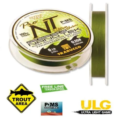 NextFish - Horgász webshop és horgászbolt - TRABUCCO DYNA-TEX PRO NANO TEK ULTRA THIN 0,064 100m, fonottzsinór