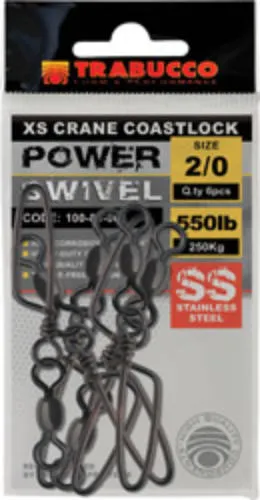 NextFish - Horgász webshop és horgászbolt - TRABUCCO SS X-STRONG CRANE W/COASTLOCK SNAP 10db 03 forgókapocs