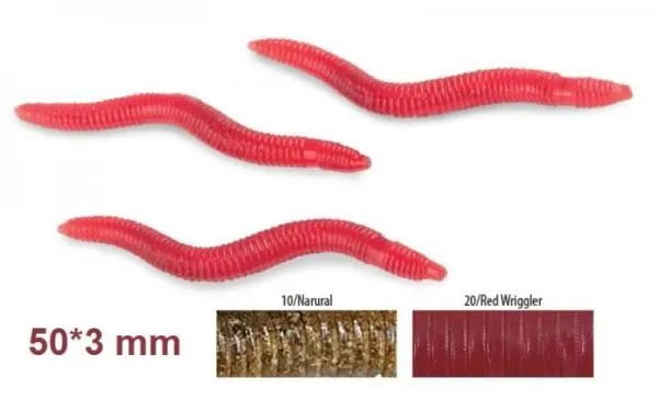 NextFish - Horgász webshop és horgászbolt - Trabucco Slurp Bait Earthworm natural 35 db giliszta Imitáció