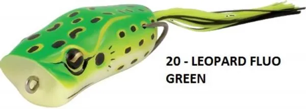 NextFish - Horgász webshop és horgászbolt - Rapture Popper Frog 60mm 1/2Oz(15g) Le Fluogeen, gumibéka