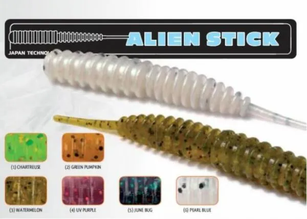 NextFish - Horgász webshop és horgászbolt - Rapture Ulc Alien Stick 6.5cm/1.4g Watermelon 12db plasztik csali