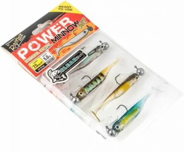 NextFish - Horgász webshop és horgászbolt - Rapture Power Minnow Set Shad Tail Clear Water 75 mm