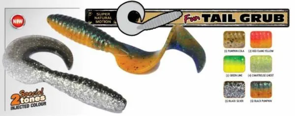 NextFish - Horgász webshop és horgászbolt - Rapture Fun Tailgub 6.5cm Red Flame Yellow