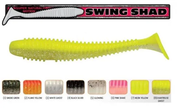 NextFish - Horgász webshop és horgászbolt - Rapture Ribbed Swing Shad 4cm Smo 14Db, plasztik csali