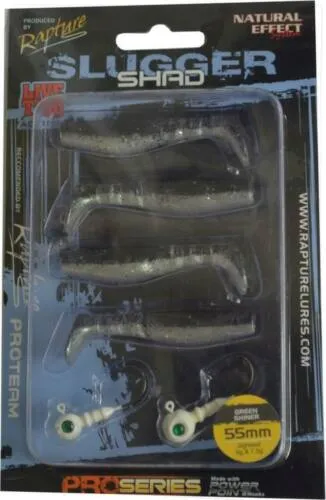 NextFish - Horgász webshop és horgászbolt - Rapture Slugger Shad Set 55geen Shiner 4+2db/csg, műcsali szett