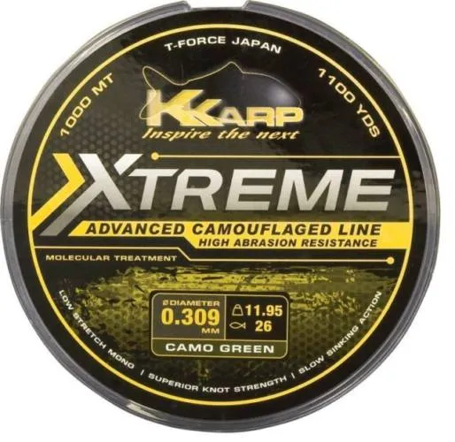 NextFish - Horgász webshop és horgászbolt - K-KARP eXTReme CAMO WEED monofil zsinór 1000m-0,28mm 