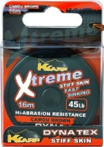 NextFish - Horgász webshop és horgászbolt - K-KARP DT XTREME STIFF 16m CAMO GREEN 25lb, fonott előkezsinór