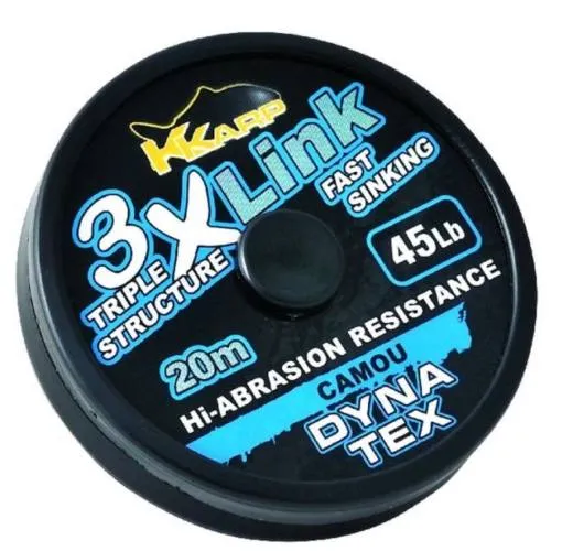 NextFish - Horgász webshop és horgászbolt - K-Karp DT 3X-LINK 20m CAMOU 25lb, fonott előkezsinór