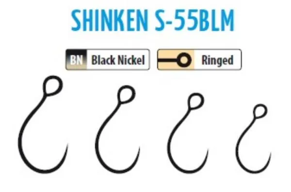 NextFish - Horgász webshop és horgászbolt - TRABUCCO SHINKEN HOOKS S-55BLM BN #4 10 db szakáll nélküli horog