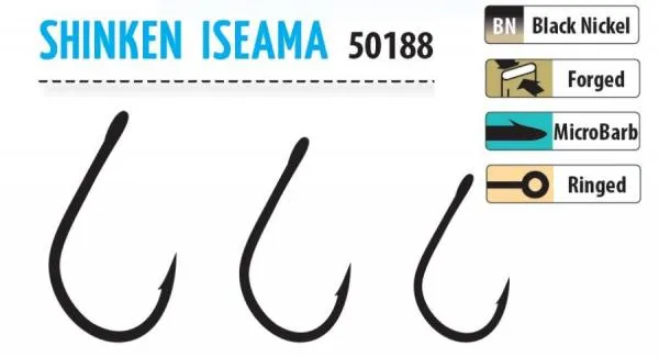 NextFish - Horgász webshop és horgászbolt - TRABUCCO SHINKEN HOOKS ISEAMA W/R BN #1 10db horog