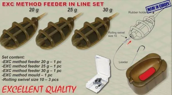 NextFish - Horgász webshop és horgászbolt - Extra Carp Method feeder inline-kosár szett + töltő,forgók.