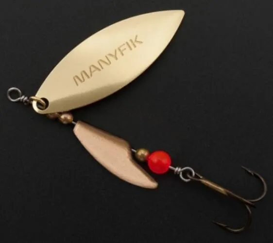 NextFish - Horgász webshop és horgászbolt - Manyfik Mobby V Vg03-2 3g Gold-Gold körforgó villantó