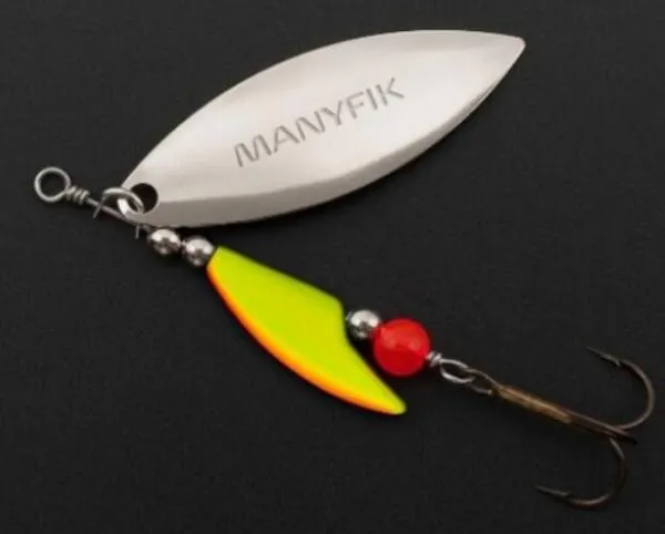 NextFish - Horgász webshop és horgászbolt - Manyfik Mobby V Vs06-2 3g Silver-Fluo körforgó villantó