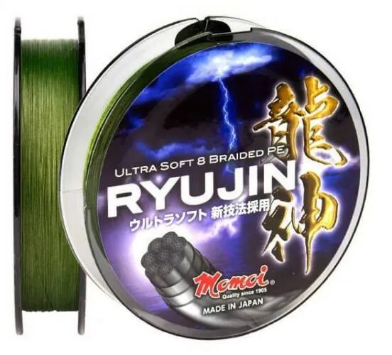 NextFish - Horgász webshop és horgászbolt - Momoi Ryujin PE 8 Braid 0,14 / 130 mt moha zöld fonott zsinór