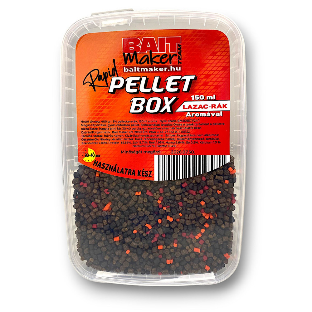 NextFish - Horgász webshop és horgászbolt - BAIT MAKER Rapid Pellet Box Lazac-Rák aromával 400g+150ml