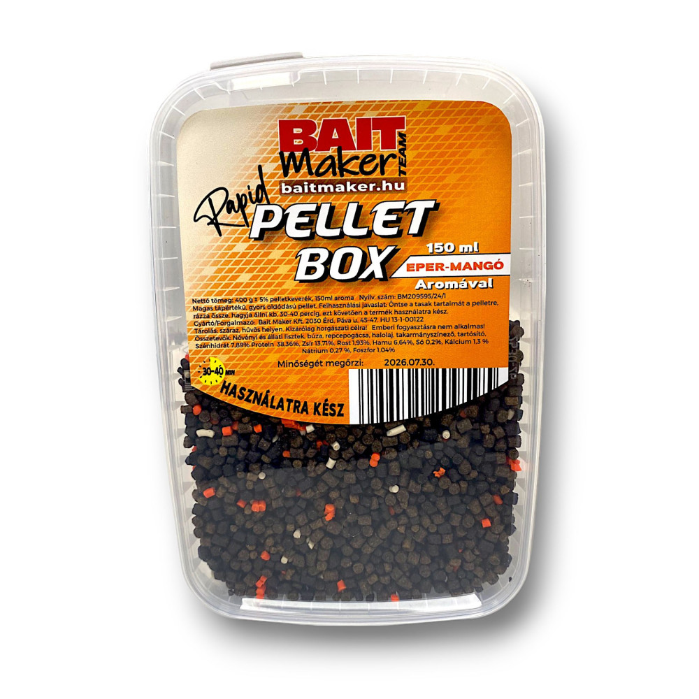 NextFish - Horgász webshop és horgászbolt - BAIT MAKER Rapid Pellet Box Eper Mangó aromával 400g+150ml