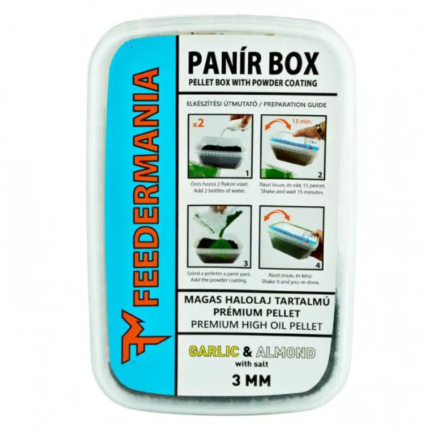 NextFish - Horgász webshop és horgászbolt - Feedermánia Panír Box 3 mm Garlic And Almond Etető Pellet