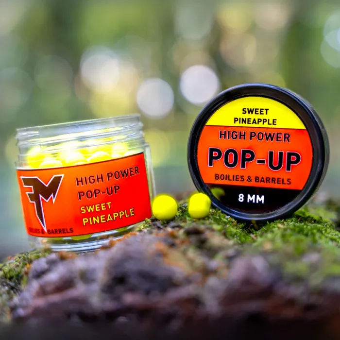 NextFish - Horgász webshop és horgászbolt - Feedermánia HIGH POWER POP-UP BOILIES & BARRELS 8 MM SWEET PINEAPPLE