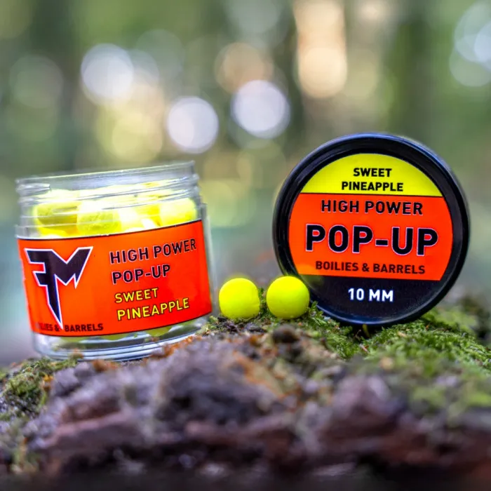 NextFish - Horgász webshop és horgászbolt - Feedermánia HIGH POWER POP-UP BOILIES & BARRELS 10 MM SWEET PINEAPPLE