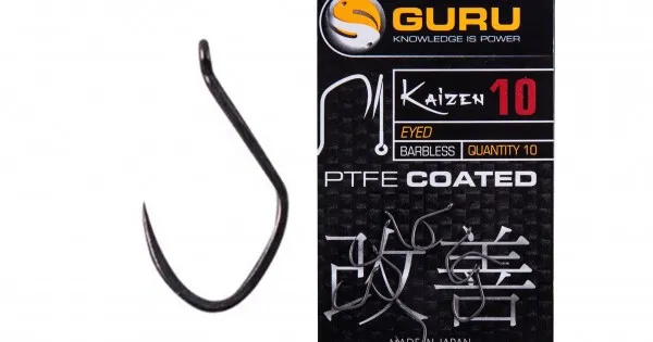 NextFish - Horgász webshop és horgászbolt - GURU Kaizen Eyed hook size 10 (Barbless/Eyed)