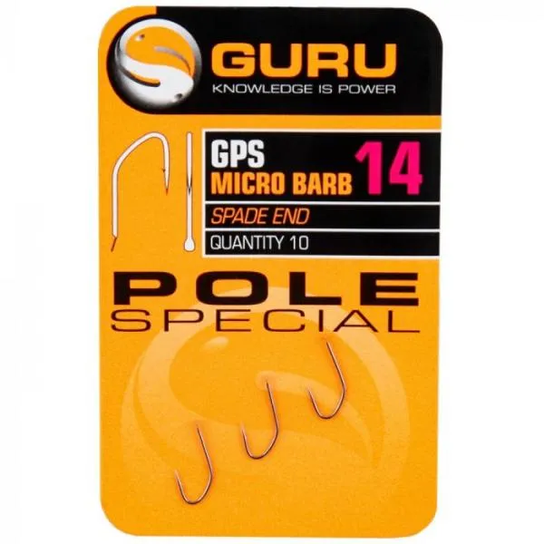 NextFish - Horgász webshop és horgászbolt - GURU Pole Special Hook Size 14 (Barbed/Spade End)