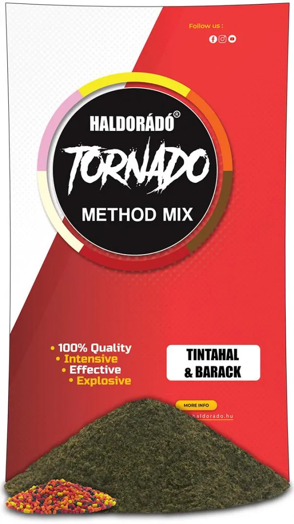 NextFish - Horgász webshop és horgászbolt - Haldorádó TORNADO Method MIX - Tintahal & Barack etetőanyag