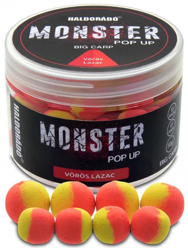 NextFish - Horgász webshop és horgászbolt - Haldorádó MONSTER Pop Up Big Carp 13, 17 mm - Vörös Lazac