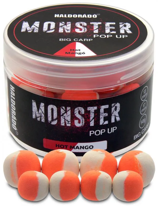 NextFish - Horgász webshop és horgászbolt - Haldorádó MONSTER Pop Up Big Carp 13, 17 mm - Hot Mangó